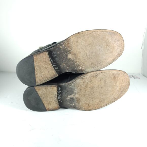 Frye women’s Phillip US 7,5 B Black leather Lace-Up Ankle Combat Boots booties - Picture 9 of 16